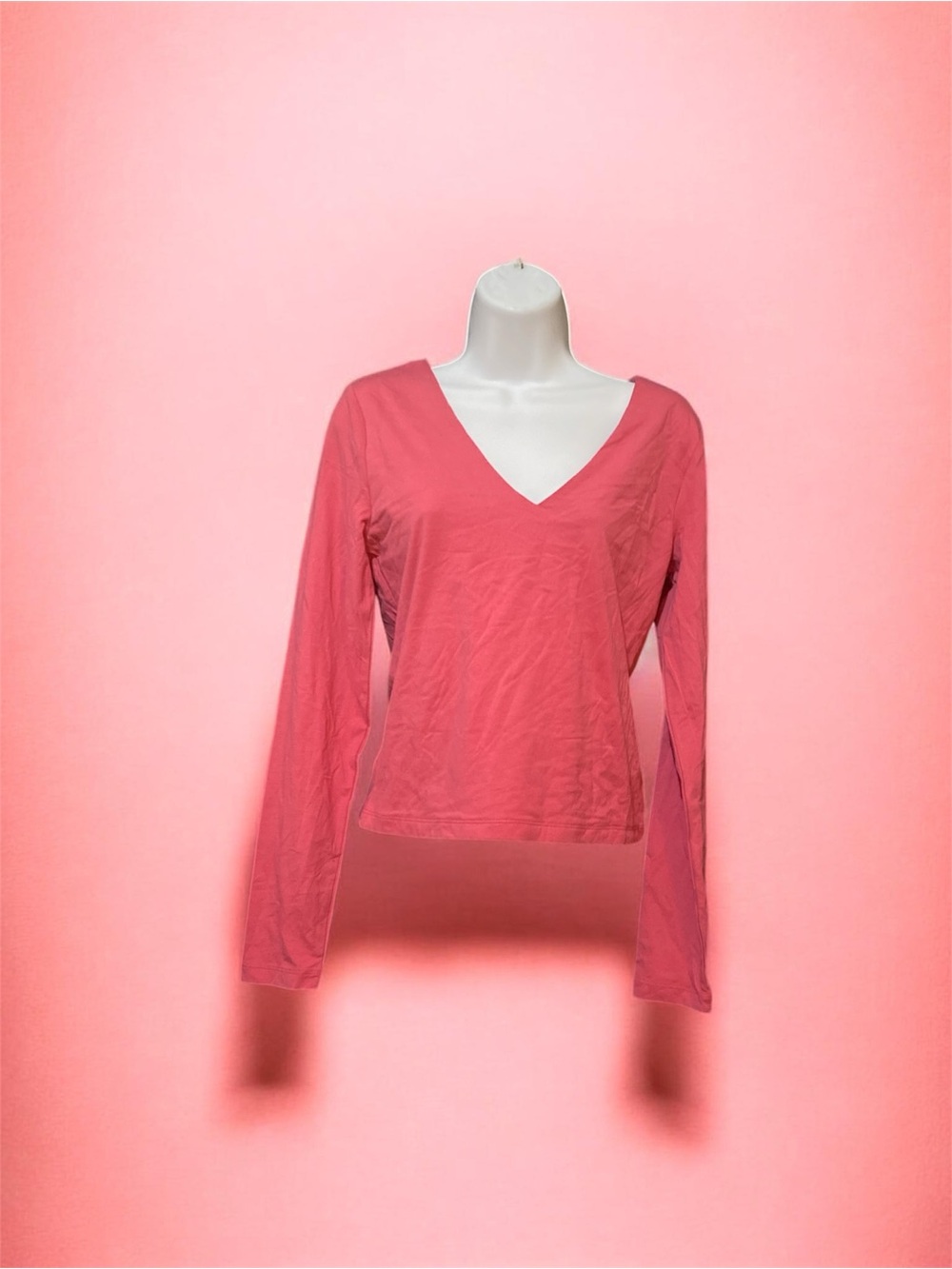 a new day Pink V-Neck Long Sleeve Top